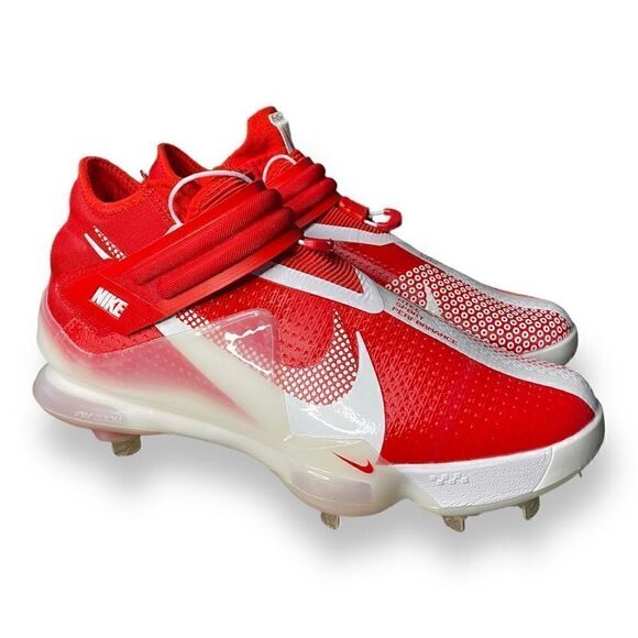 Nike Force Zoom Trout 7 Baseball Cleats Red White Mens size 10 DC9904-602 New - Picture 2 of 7